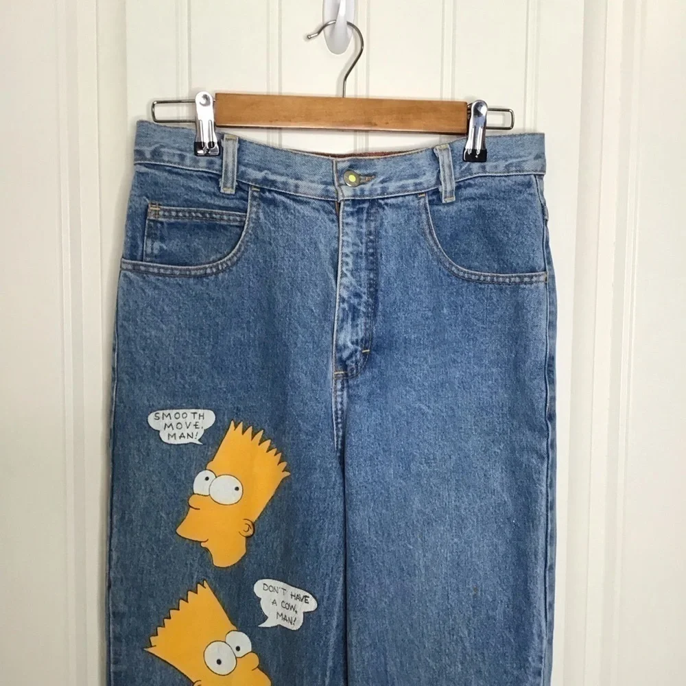 Vintage 90’s StickShift Bart Simpson High Rise Jeans. - Picture 3 of 16